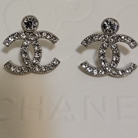 Chanel CC drop Strass/Christal Earrings - Picture 3 of 11